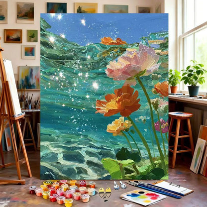 Florale Kunstleinwand Brehn