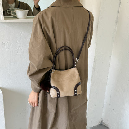 Suede Craft Handtasche