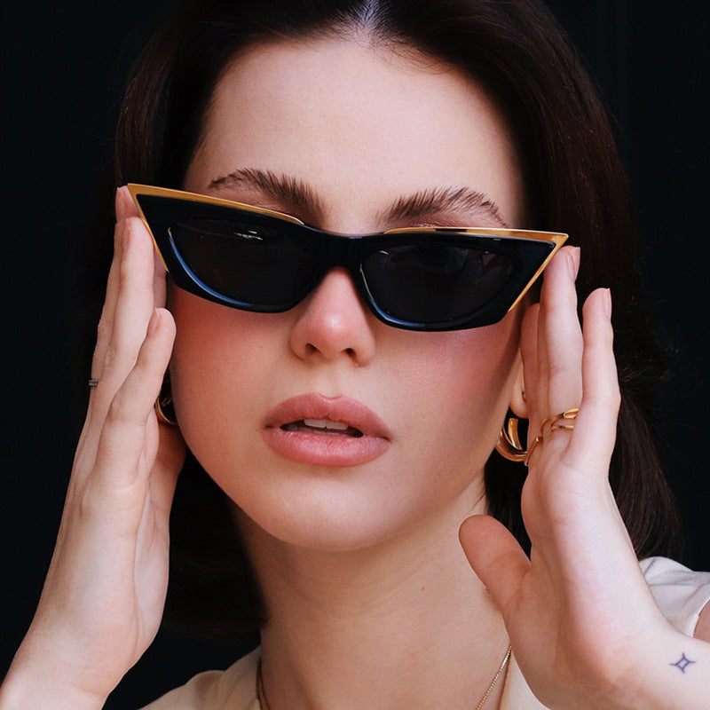 Damen extravagante Cat-Eye Sonnenbrille Brehn