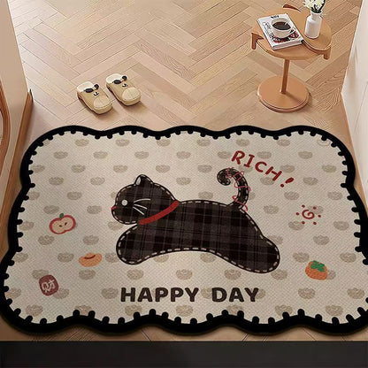 Verspielt katzenmotivierter Bereichsteppich