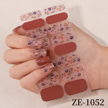 Blumen Design Nagelkunst Wraps