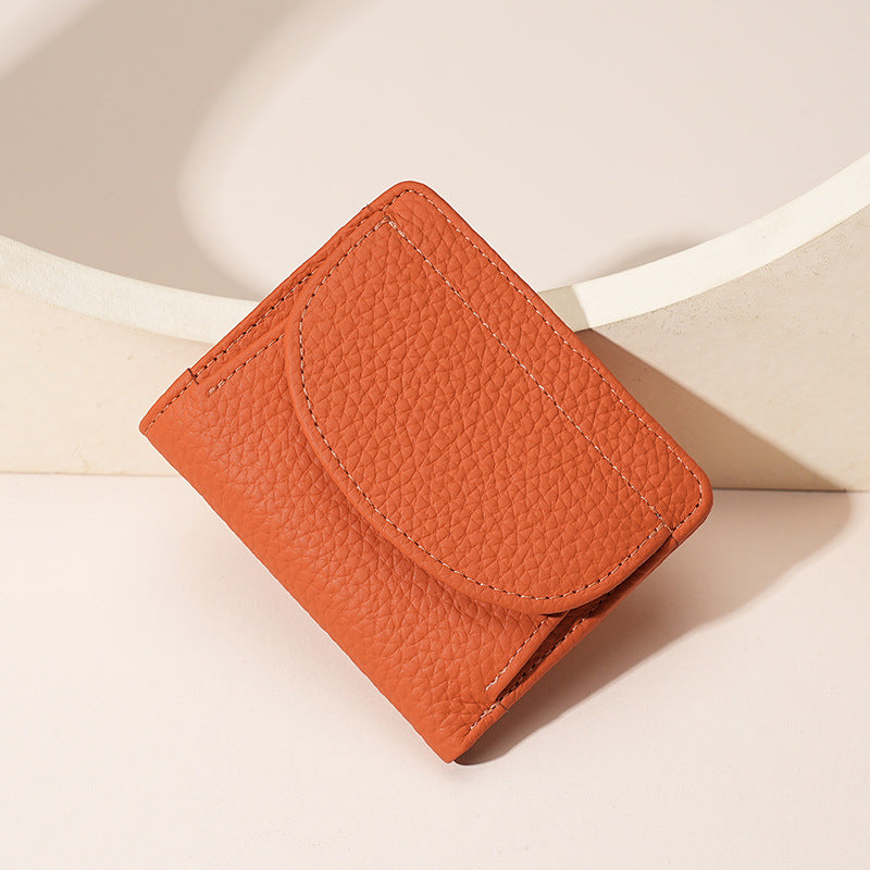 Texturiertes Leder-Kartenetui Wallet