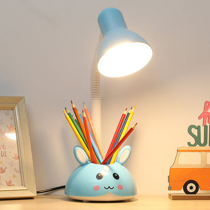 Süße Hasen-Schreibtischlampe mit Bleistifthalter