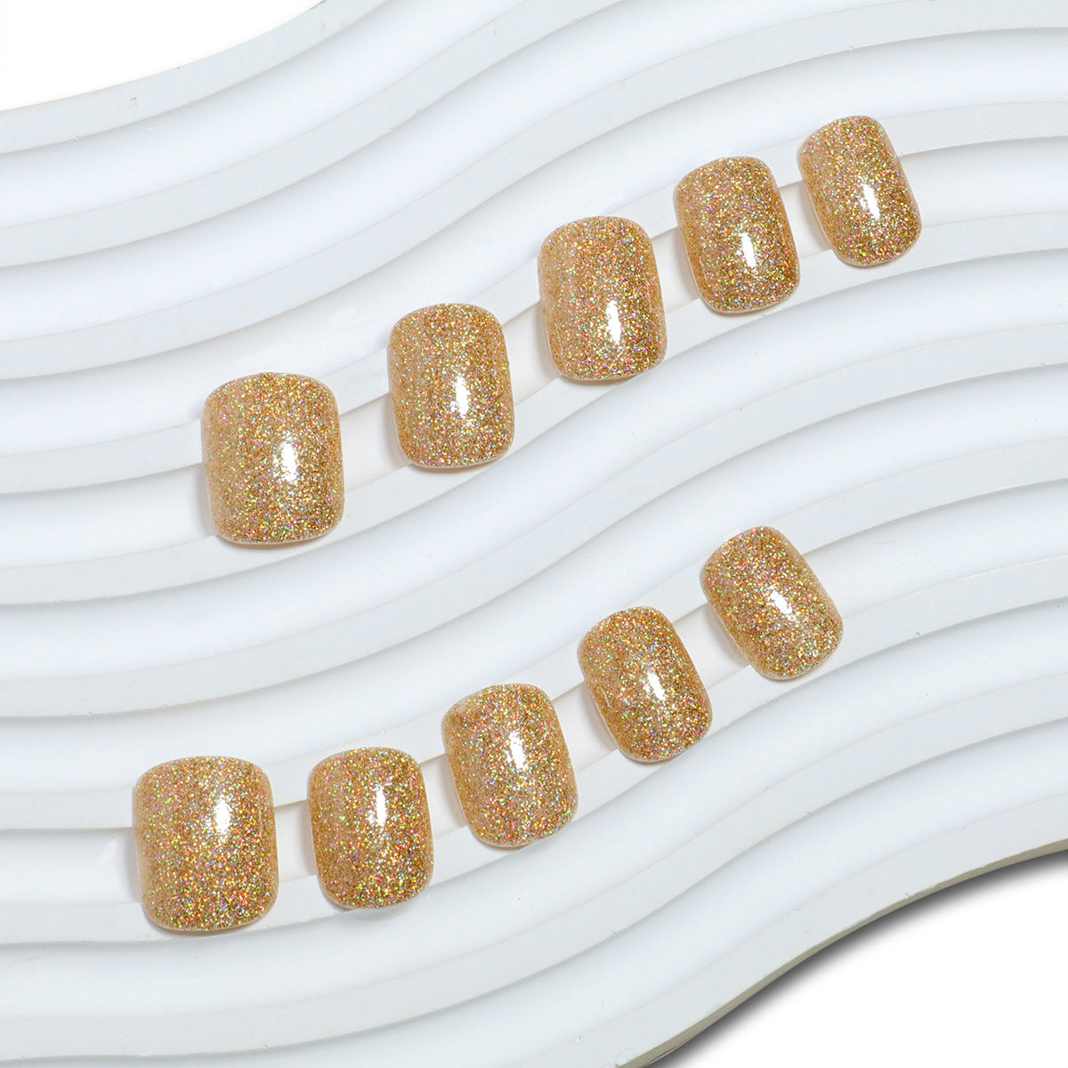 Glitzerndes Press-On Nagelset Brehn