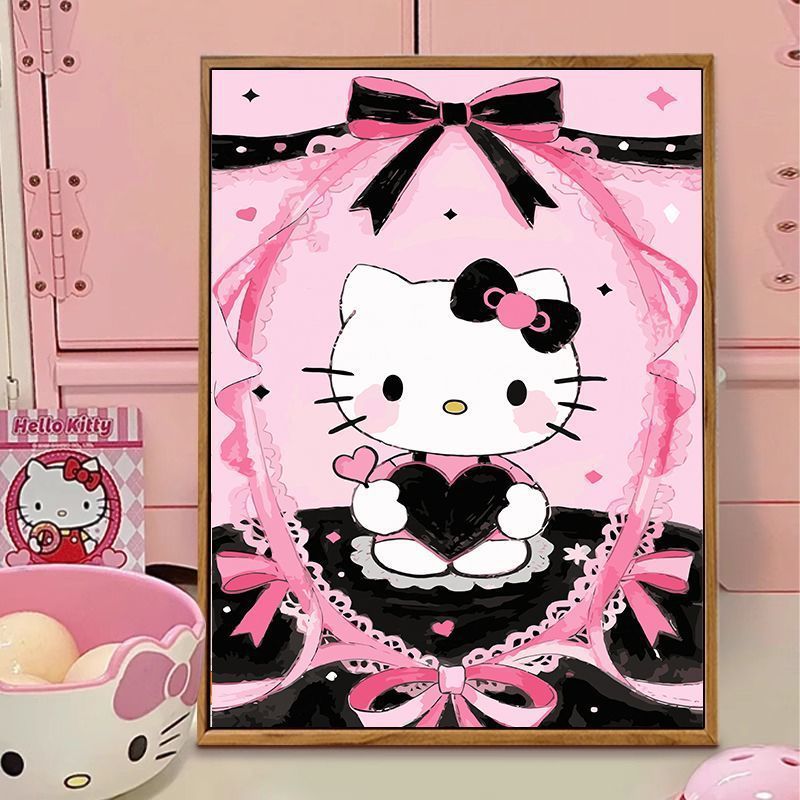 Hello Kitty-Themen Illustration Leinwand Kunst Brehn