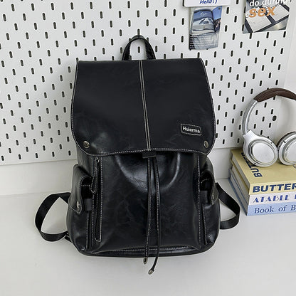 Vintage Leder Freizeit Schul Rucksack