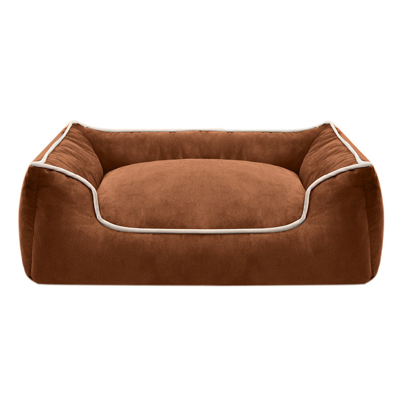 Gemütliches Samt-Hundebett