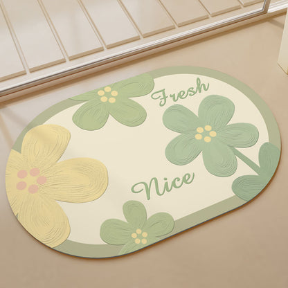 Charmante Blumen Willkommensmatte Brehn