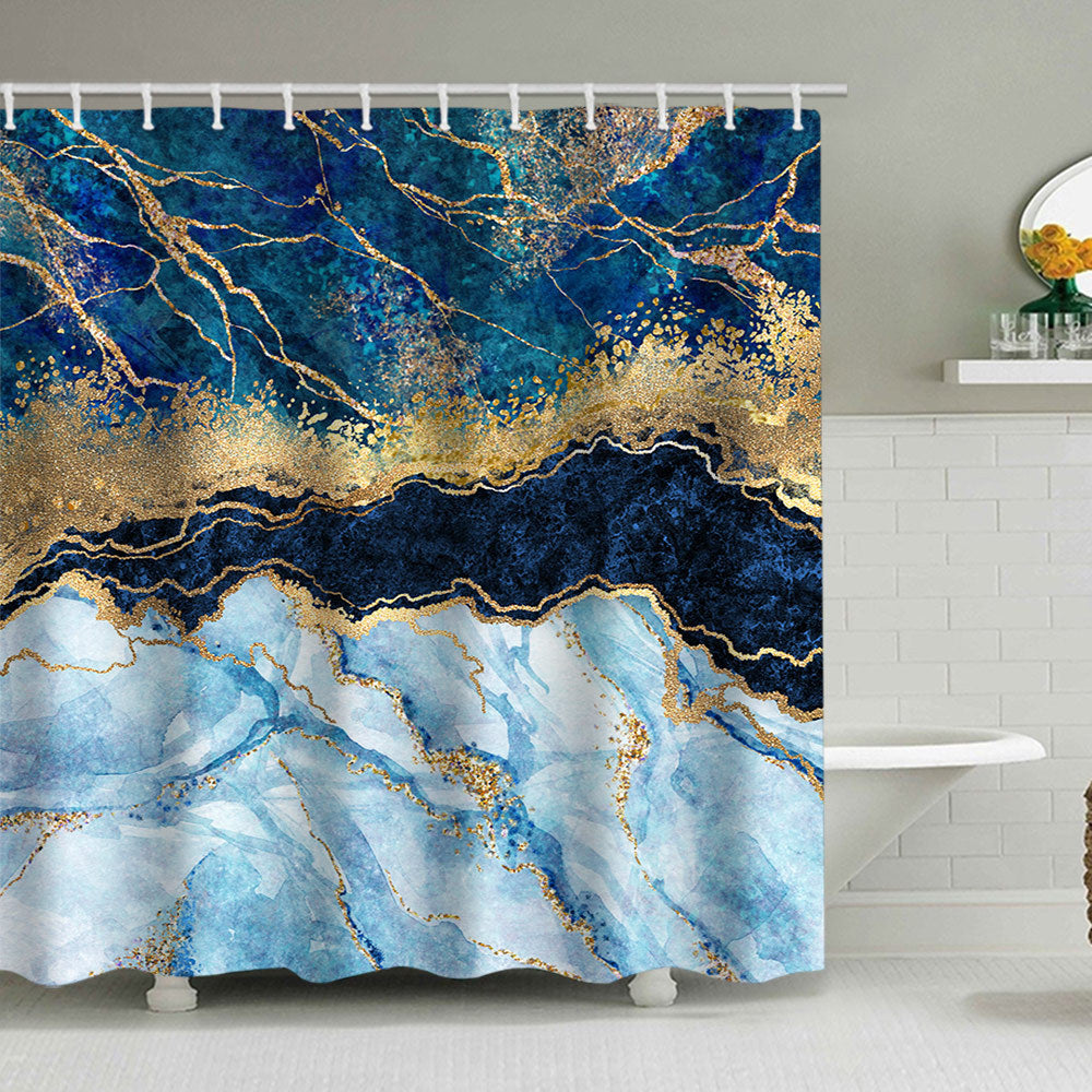Künstlerisches Marmor Design Duschvorhang Brehn