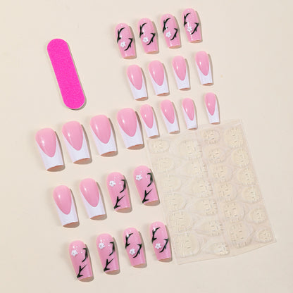Künstlerisches Florales Acrylnagel-Set Brehn