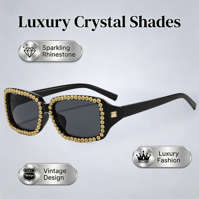 Damen Sonnenbrille mit glamourösem Strassrahmen Brehn