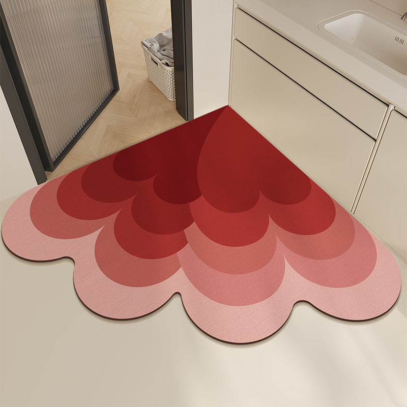 Herzförmige rutschfeste Badematte