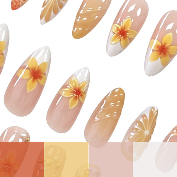 Tropische florale Acryl-Nagelverstärkungen Brehn