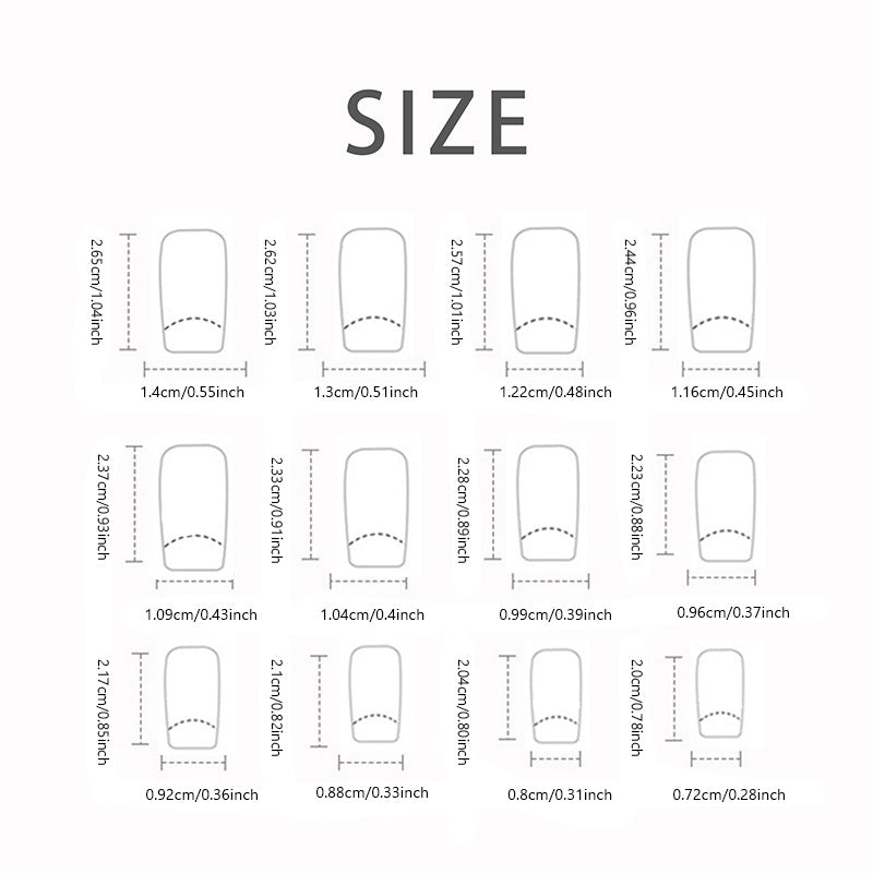 Künstlerisches Design Press-On Nagelset Brehn