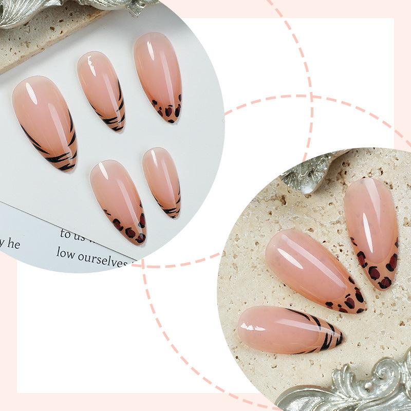 Kunstnagelset mit eleganten Leopard- und Ombre-Designs Brehn
