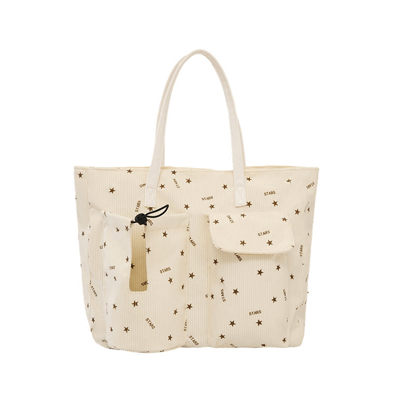 Stilvolle Baumwoll-Tote-Tasche mit Sternmuster Brehn