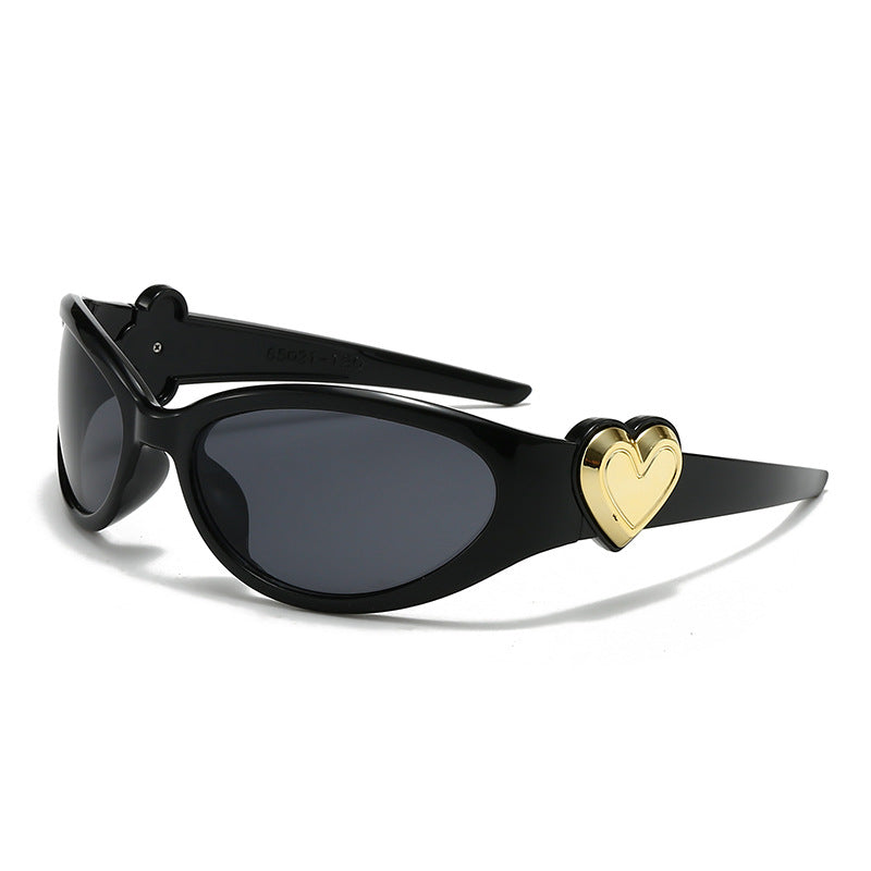 Damen modische Sonnenbrille im stilvollen Herzdesign Brehn