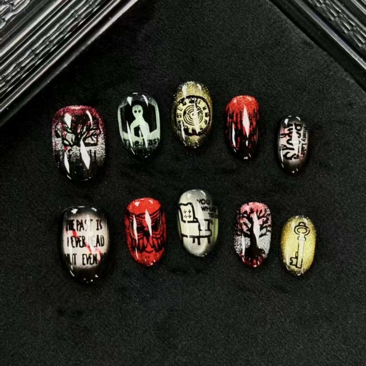Stylisches Künstlerisches Press-On-Nagelset Brehn