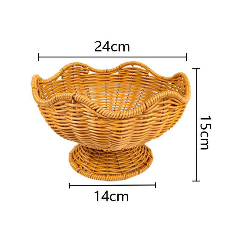 Unisex Rattan Obstschale mit eleganten Wellenlinien Brehn