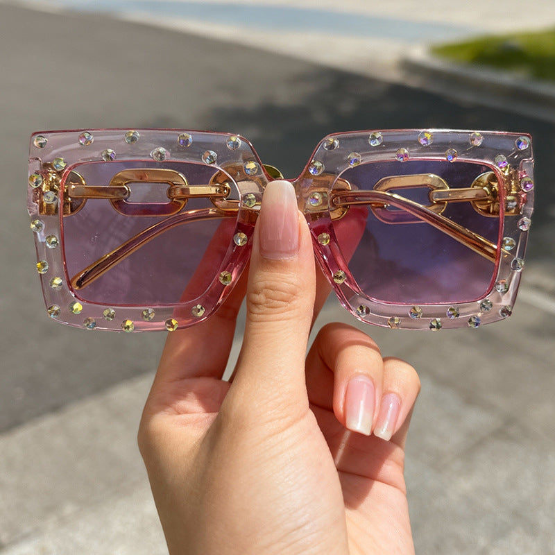 Dekorative perlenbesetzte Katzenaugen-Sonnenbrille Brehn