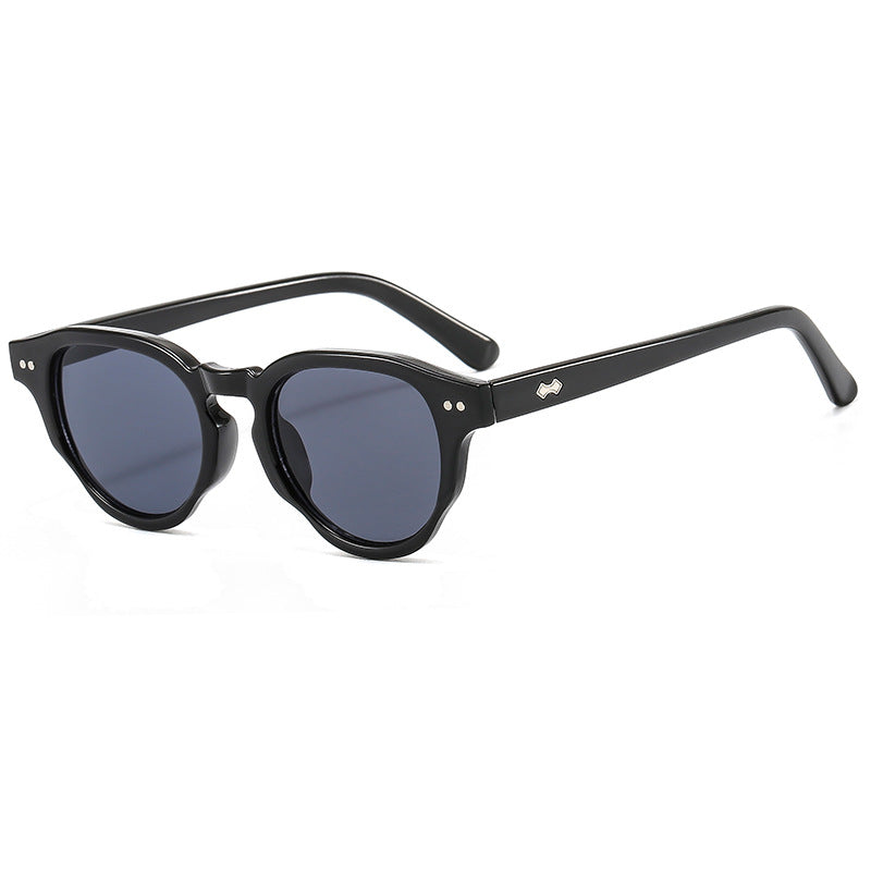 Damen modische Sonnenbrille mit ovalem Rahmen und grünem Glas Brehn