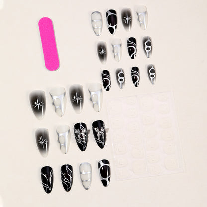 Gothic-Themen Stiletto Nagelkunst Erweiterungen Brehn