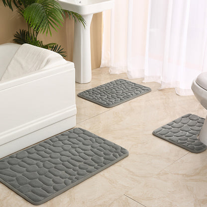 Soft Touch Steinmuster Badezimmerteppich Set Brehn