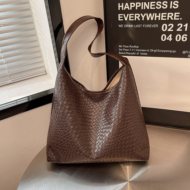 Woven Leather Schultertasche Brehn