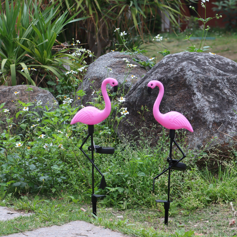 Dekorativer Solar-Flamingo-Rasenstecker mit verstellbarem Arm Brehn