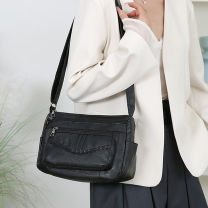 WoStylish Leder Umhängetasche