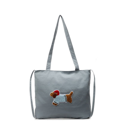 Niedliche Cartoon-Hund-Themen-Leinen-Tasche