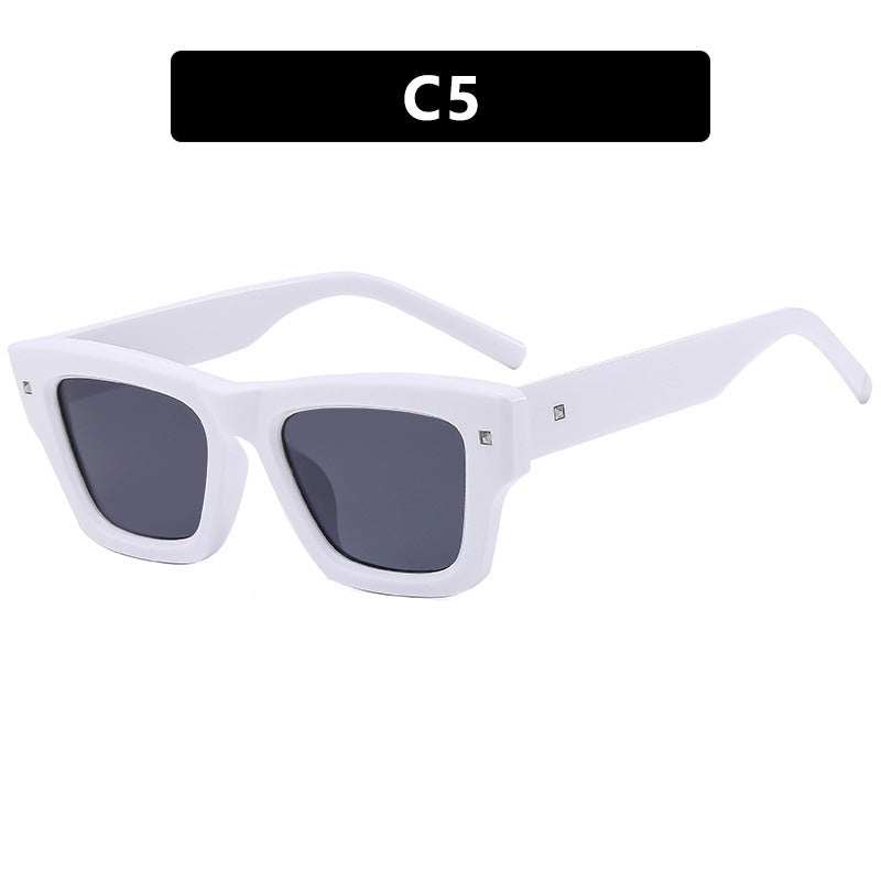 Damen modische rechteckige Brille mit facettenreichem Design Brehn