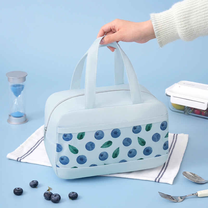 Isolierte Lunch-Tasche mit stylischem Heidelbeer-Design Brehn