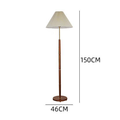 Zeitgenössische Stehlampe mit plissiertem Schirm