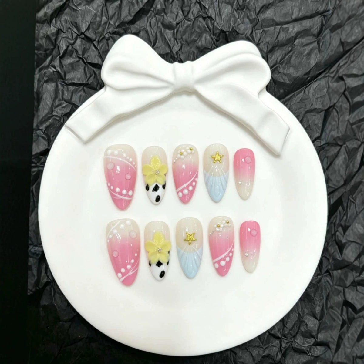 Künstlerisches Mode Press-On Nail Art Set