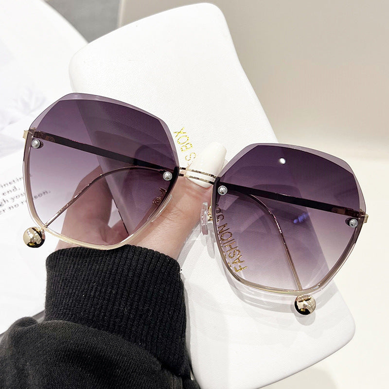 Damen große geometrische Sonnenbrille Brehn