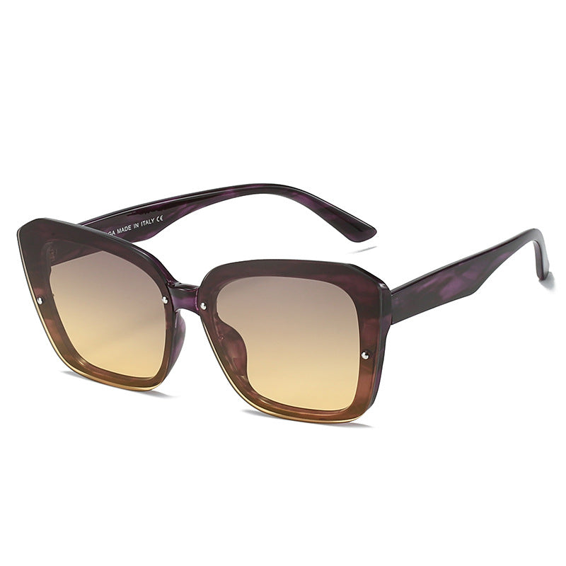 Damen oversized quadratische Sonnenbrille mit anspruchsvollem Rahmen Brehn