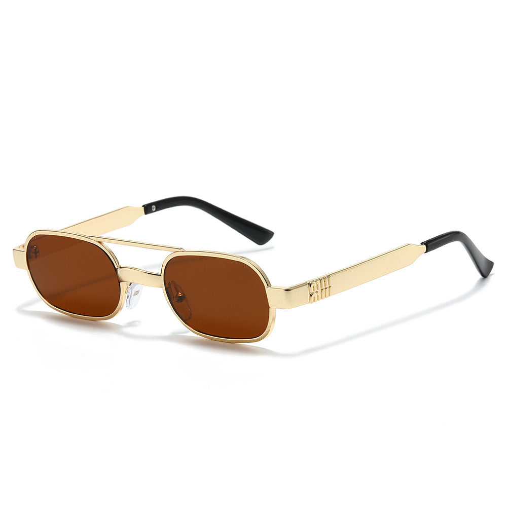 Modebewusste Retro-Ovalrahmen-Sonnenbrille Brehn