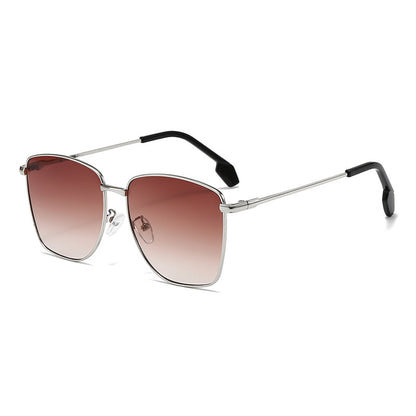 Geometrische Übergroße Flieger-Sonnenbrille
