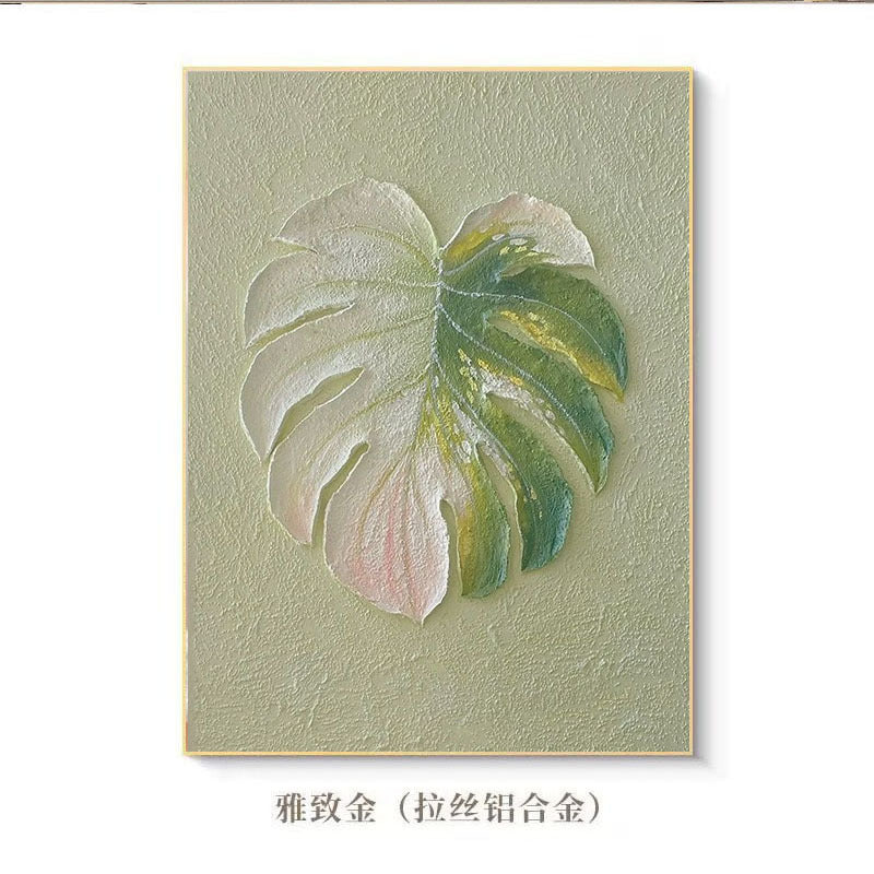 Texturiertes botanisches Blattwandkunst