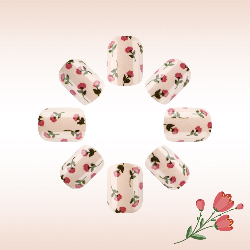 Floral Print Press-On Nail Art Brehn