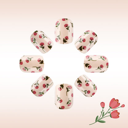 Floral Print Press-On Nail Art Brehn