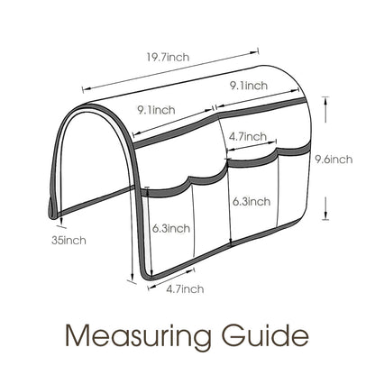 Eleganter Sofa-Organizer mit Mehrfachen Taschen Brehn