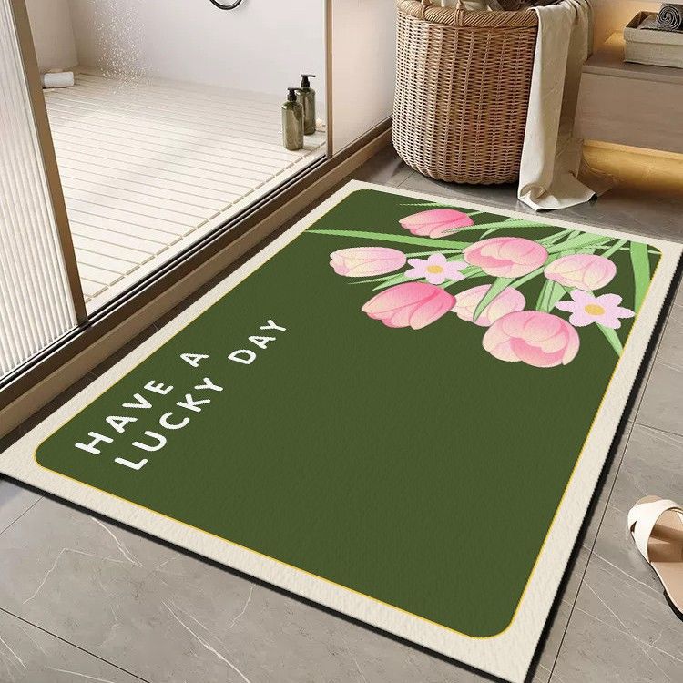 Fröhliche Blumenbotschaft Badteppich Brehn