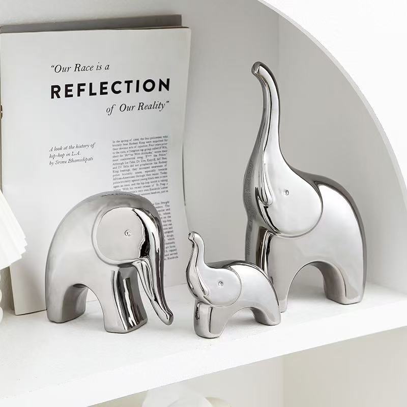 Dekorative Metall-Elefant-Figuren für Wohnkultur