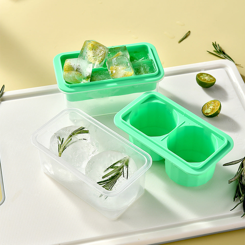 Silikon-Eiswürfelform mit Praktischem Deckel Brehn