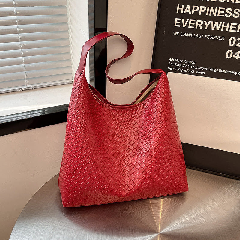 Woven Leather Schultertasche Brehn