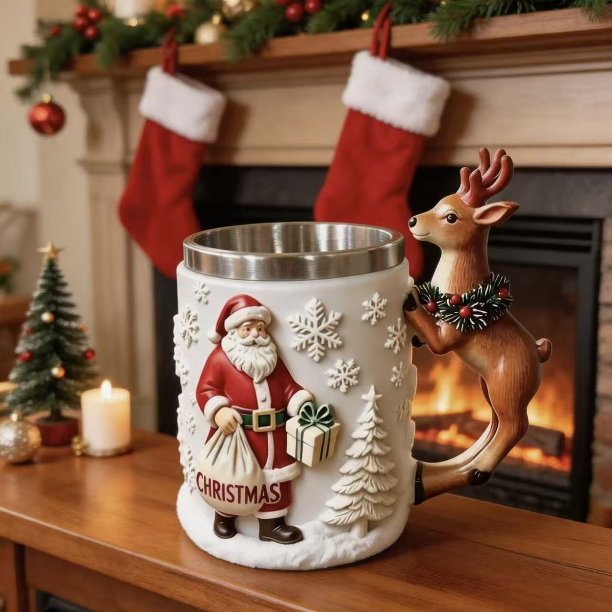 Lustige Weihnachtsmann Kaffeetasse Brehn