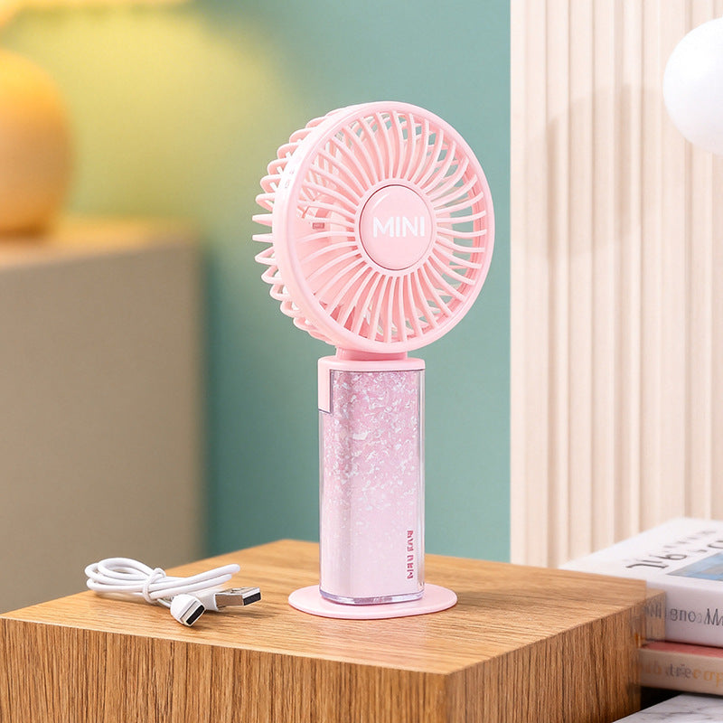 Damen Tragbarer Mini-Ventilator mit USB-Ladefunktion und flexibler Neigung Brehn