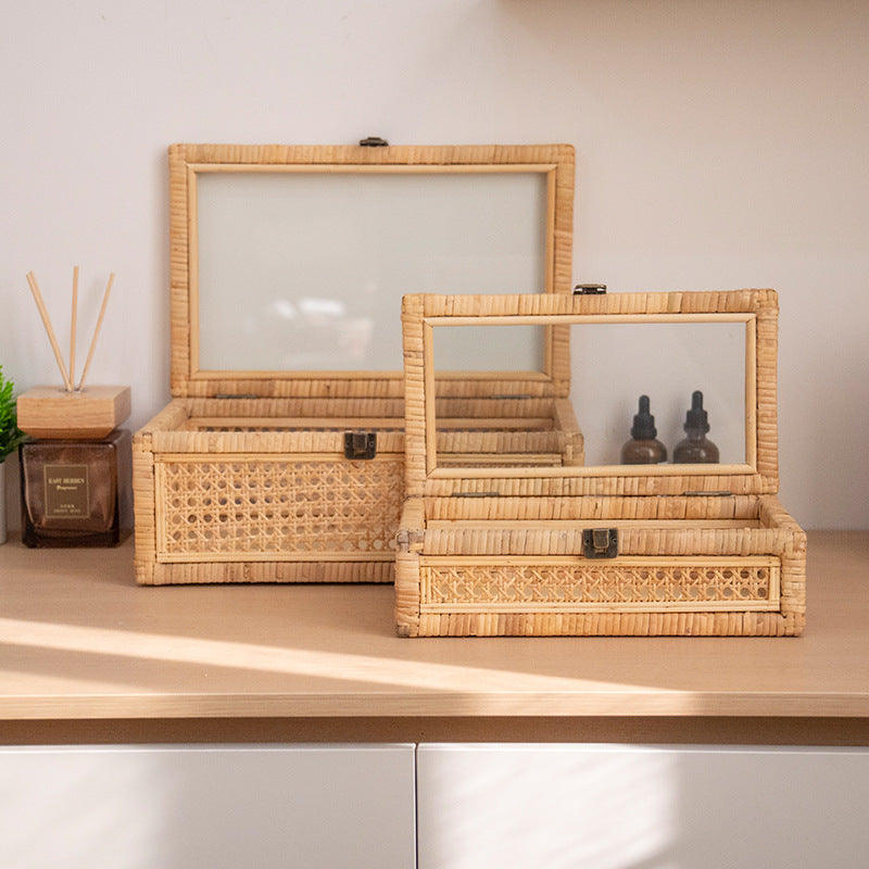 Praktische Aufbewahrungsbox mit Glasoberfläche